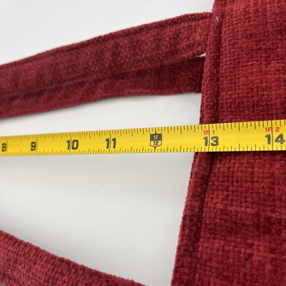 Woven Christmas Holiday Snowmen 3D Stitched Red Shoulder Handbag Bird Mailbox - Picture 10 of 10